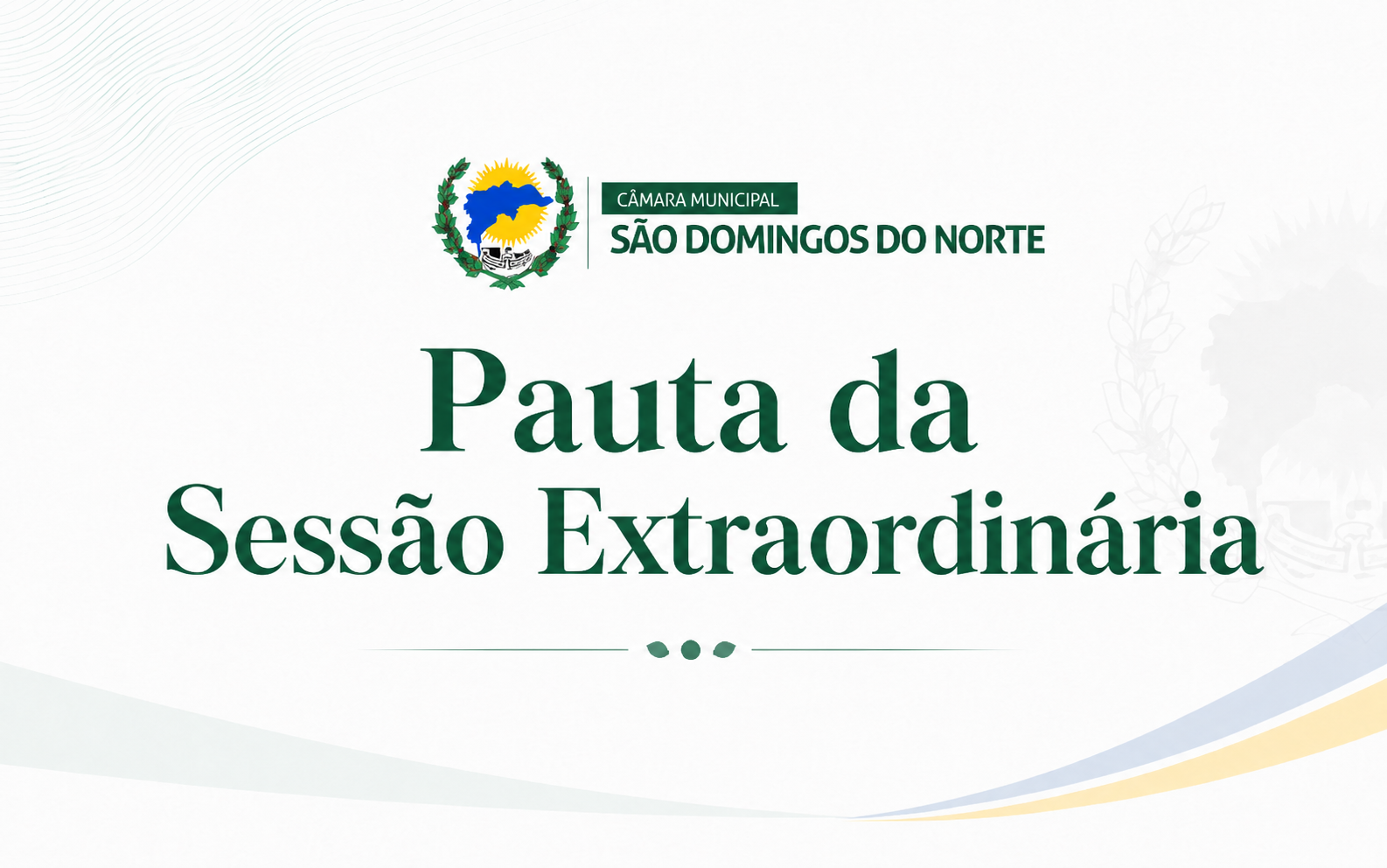 Pauta da 3ª Sessão Extraordinária do segundo período da nona legislatura - 17/06/2026