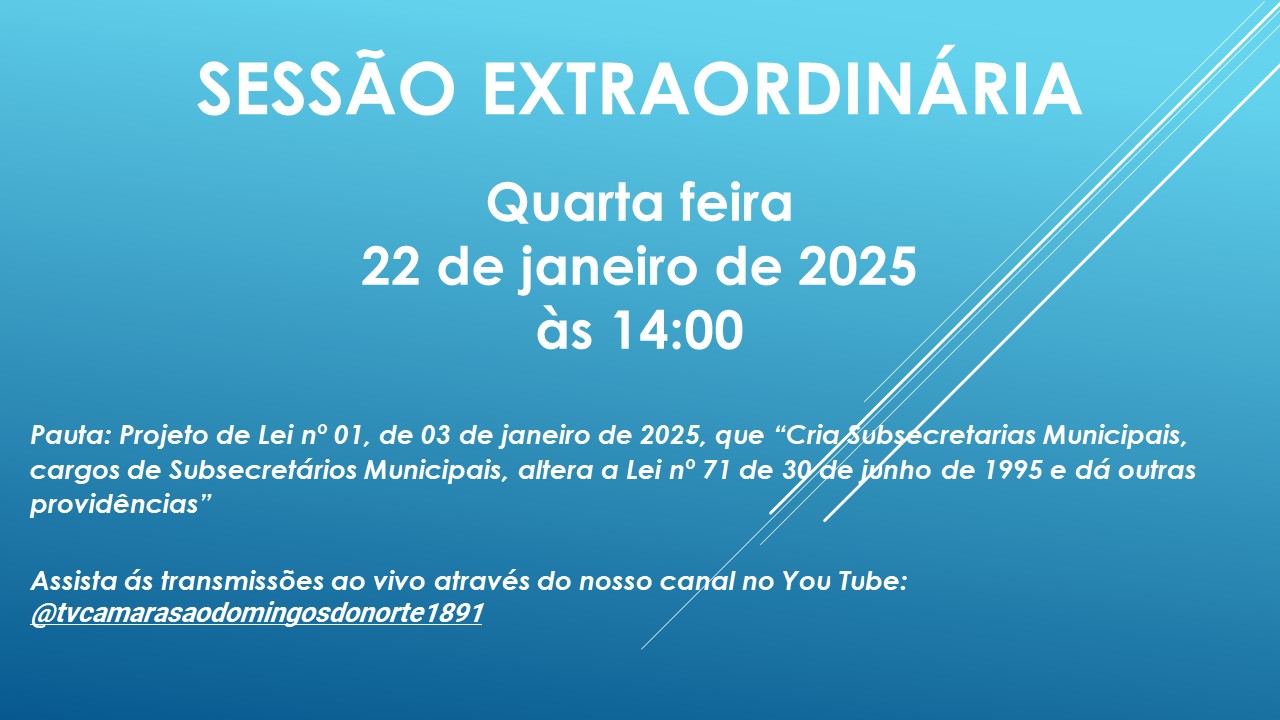 SESSÃO EXTRAORDINÁRIA 2025